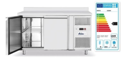 Stół Mroźniczy 2-drzwiowy Profi Line GN 1/1 280L 230V/600W 1360x700x910 Hendi 232064