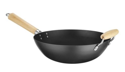 Wok z Drewnianym Uchwytem ⌀324x565 Hendi 627907 Wok z Drewnianym Uchwytem ⌀324x565 Hendi 627907