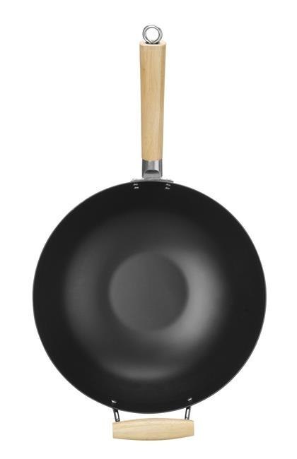 Wok z Drewnianym Uchwytem ⌀324x565 Hendi 627907 Wok z Drewnianym Uchwytem ⌀324x565 Hendi 627907