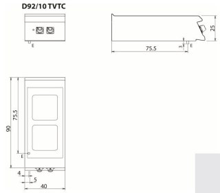 Kuchnia elektryczna ceramiczna, 8 kW, bez podstawy, Diamante 90, Olis